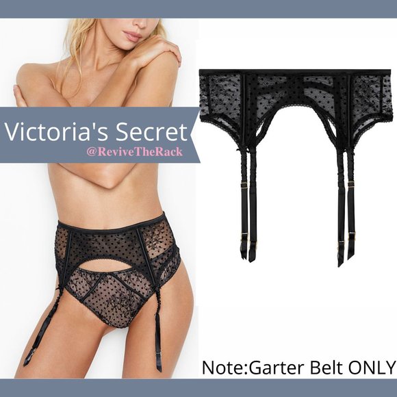 NWT $40 Victoria's Secret‎ Luxe Lingerie Polka Dot Garter Belt [SZ XS/S ] - Picture 1 of 14